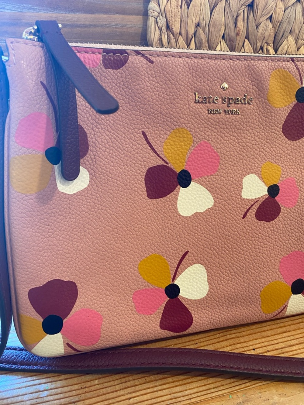 Kate Spade triple gusset crossbody-Jackson dusk buds-pink multi - Picture 3 of 10